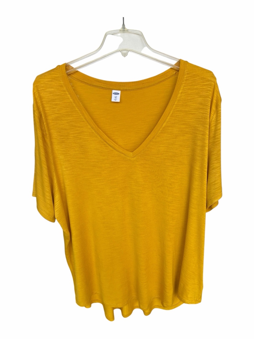 Old Navy Women's V-Neck Short Sleeve Top - Mustard